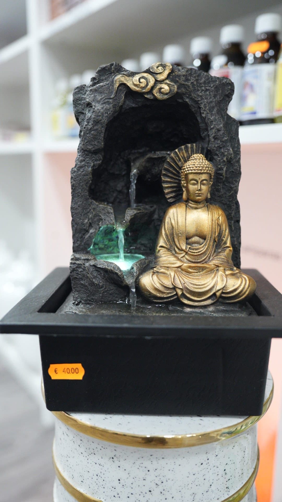 Fuente de buda con luz led